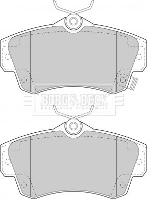 BORG & BECK Комплект тормозных колодок, дисковый тормоз BBP1724